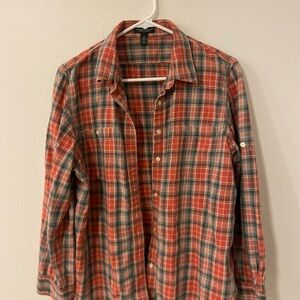 Ralph Lauren Red and Green Checkered Button-Down cotton shirt